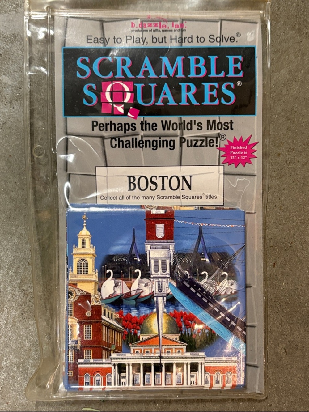 Boston edition of Scramble Squares, 9-piece puzzle created by b. dazzle, inc.